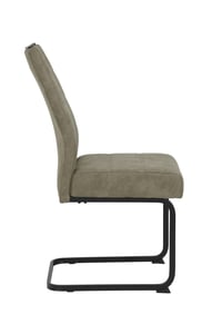 Hela Tische Kerstin XL stolica za ljuljanje, set od 2 komada, mikrovlakna, boja blata, četvrtasti crni okvir, sjedalo s oprugama za udobnost, nosivost 140 kg 6