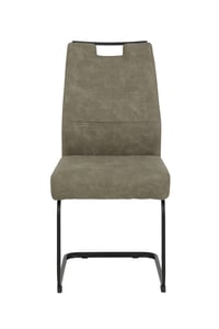Hela Tische Kerstin XL stolica za ljuljanje, set od 2 komada, mikrovlakna, boja blata, četvrtasti crni okvir, sjedalo s oprugama za udobnost, nosivost 140 kg 4