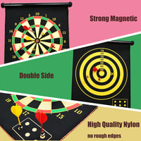 HelaCueil Mágneses Dartboard 38cm Kétoldalas Gyerekeknek és Felnőtteknek 12 Nyíllal 2