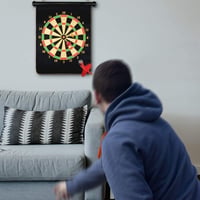 HelaCueil Mágneses Dartboard 38cm Kétoldalas Gyerekeknek és Felnőtteknek 12 Nyíllal 6