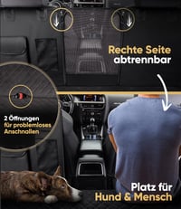 Heldenwerk® Poťah na autosedačku pre psov, vodeodolný a odolný voči poškriabaniu, na zadné sedadlo, univerzálna veľkosť, s bočnou ochranou 6