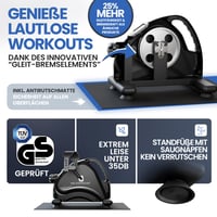 Set Pedale de Exerciții HELDENWERK®, Certificat TÜV/GS, Protejează Articulațiile, Ideal pentru Vârstnici, Bicicletă de Fitness pentru Uz Casnic 2