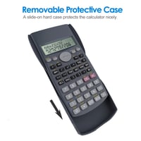 Calculator Științific Helect cu Afișaj pe Două Rânduri pentru Școală și Birou, Negru 5