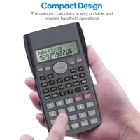Calculator Științific Helect cu Afișaj pe Două Rânduri pentru Școală și Birou, Negru 4