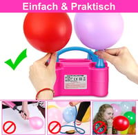 Pompă electrică de baloane HELESIN 600 W, portabilă, cu 2 moduri de umflare, pentru petreceri aniversare și decorațiuni de Crăciun 3
