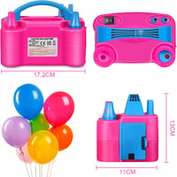 Pompă electrică de baloane HELESIN 600 W, portabilă, cu 2 moduri de umflare, pentru petreceri aniversare și decorațiuni de Crăciun 8