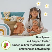 Súprava detského oblečenia Heless 1425 z mušelínu, 2-dielna, bio bavlna – karamelová – 28-35 cm 6