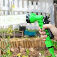 Helhom 15m Rugalmas Kerti Locsolócső Expandálható Öntözőcső Autómosáshoz - 15 m, Green, Rubber Polyester 7