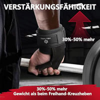 HELI MIAO Erősítő Emelő Szíjak Bőr Csuklótámasz Testépítéshez Crossfit Edzéshez Fekete 2