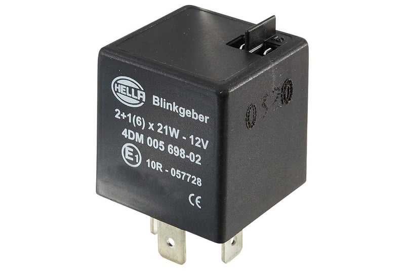 Elektronické prerušovač smerových svetiel HELLA 4DM 005 698-021 - 12V - 5-pólový zásuvný konektor