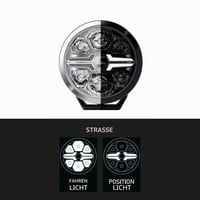 Okrúhly LED svetlomet HELLA VALUEFIT Blade Black 9 palcov 12/24V - Čierne prevedenie 2