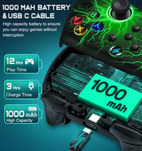 HELLCOOL vezeték nélküli kontroller Nintendo Switch/Switch 2/Lite/OLED konzolhoz, RGB 7