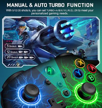 HELLCOOL vezeték nélküli kontroller Nintendo Switch/Switch 2/Lite/OLED konzolhoz, RGB 4