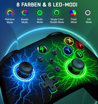 HELLCOOL vezeték nélküli kontroller Nintendo Switch/Switch 2/Lite/OLED konzolhoz, RGB 5
