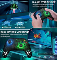 HELLCOOL vezeték nélküli kontroller Nintendo Switch/Switch 2/Lite/OLED konzolhoz, RGB 2