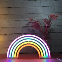 Hello Rosa ajak alakú neon lámpa szivárványos LED dekoráció 2