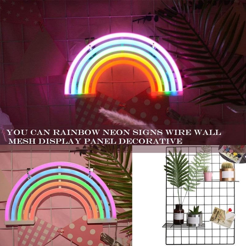 Hello Rosa ajak alakú neon lámpa szivárványos LED dekoráció