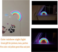 Hello Rosa ajak alakú neon lámpa szivárványos LED dekoráció 7