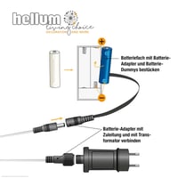 Hellum 150810 strujni adapter za 2x AA baterije, 3V, s prozirnim kabelom od 1,8 m, za unutarnju upotrebu, mrežni adapter kao zamjena za AA baterije 3
