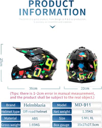Helmblazia Gyermek Motocross Sisak ECE22.06 Teljes Arcvédelem 9