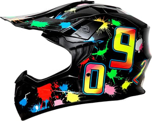 Dječja full-face kaciga za motocross/MTB Helmblazia MD-911, ECE 22.06 - crna