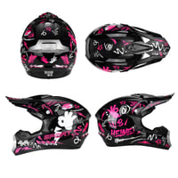Detská motokrosová prilba, 5-15 rokov, MTB downhill prilba s okuliarmi a maskou, fullface motokrosová, na štvorkolku, ATV, ružová, veľkosť M (54-55 cm) 7