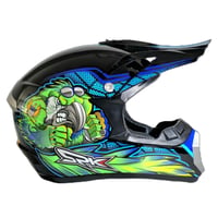 Detská motokrosová prilba s celotvárovým chráničom pre deti od 7 do 14 rokov, MTB downhill ATV enduro quad cyklistická prilba s rukavicami, okuliarmi a maskou 7