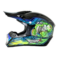 Detská motokrosová prilba s celotvárovým chráničom pre deti od 7 do 14 rokov, MTB downhill ATV enduro quad cyklistická prilba s rukavicami, okuliarmi a maskou 9