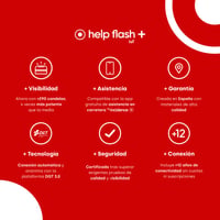 help flash IoT+ V16 Lampă de avertizare cu geolocalizare și intensitate luminoasă de peste 290 candele, conectivitate DGT 3.0, obligatorie din 2026, pachet de date inclus 3