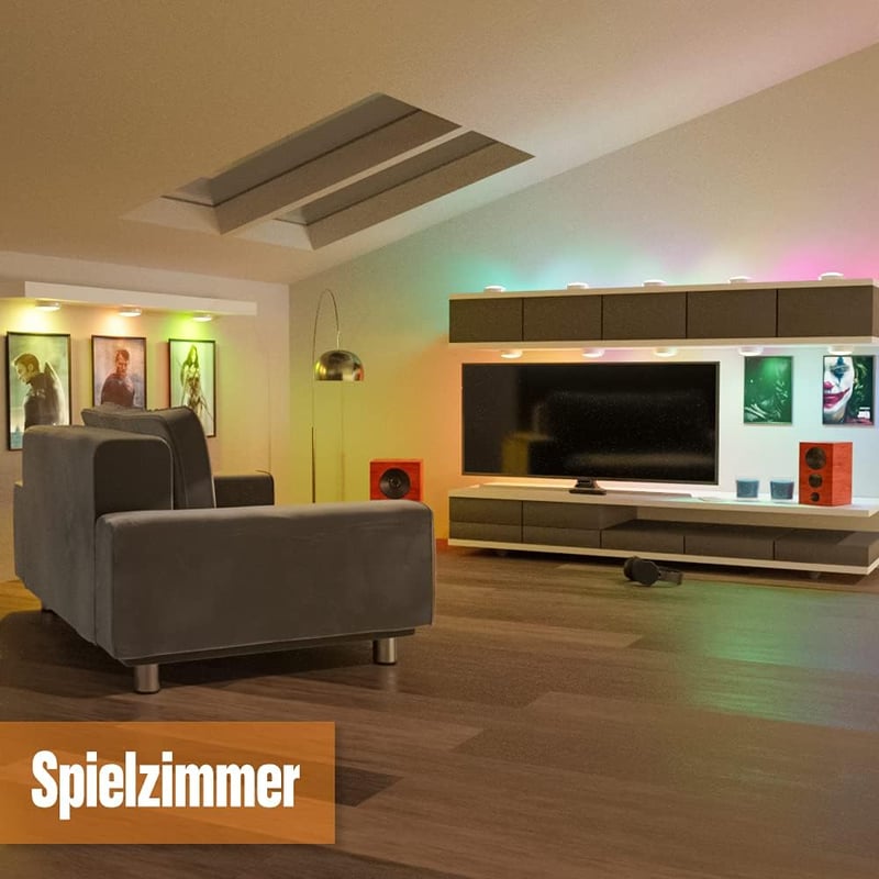 HELPLEX 3 darabos RGBW LED szekrénylámpa távirányítóval, 16 szín, időzítés, elemről működő