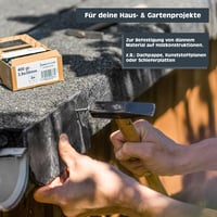 HELPMATE Klampiarske klince 2,0x16 mm mechanicky pozinkované 1 kg – Typ B Dachpappstifte DIN 1160 B – Klince na strešnú krytinu, asfaltové pásy 4