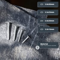 HELPMATE Klampiarske klince 2,0x16 mm mechanicky pozinkované 1 kg – Typ B Dachpappstifte DIN 1160 B – Klince na strešnú krytinu, asfaltové pásy 3