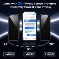 Helssitot magnetický obal na iPhone 17, kompatibilný s MagSafe, s 2 ks ochranných skiel na displej, matný priesvitný, nárazuvzdorný, odolný voči poškriabaniu – čierny 2