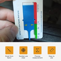 Helweet 6 darabos gumiprofil-mérő készlet – 0–20 mm-es abroncsprofilszélesség-mérő autóhoz, motorhoz, lakókocsihoz – Kompakt és pontos gumi kopásmérő 6