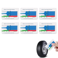 Helweet 6 darabos gumiprofil-mérő készlet – 0–20 mm-es abroncsprofilszélesség-mérő autóhoz, motorhoz, lakókocsihoz – Kompakt és pontos gumi kopásmérő 1