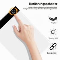 Helweet A4 LED podsvietená rysovacia tabuľa, svetelný stôl na prekresľovanie s nastaviteľným jasom, na maľovanie, skicovanie a animáciu 5