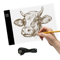 Helweet A4 LED podsvietená rysovacia tabuľa, svetelný stôl na prekresľovanie s nastaviteľným jasom, na maľovanie, skicovanie a animáciu 1