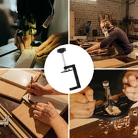 Clemă cu șurub tip C Helweet, dispozitiv de fixare pe masă pentru extensie universală, deschidere 57 mm, 2 bucăți, negru 5