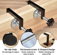 Clemă cu șurub tip C Helweet, dispozitiv de fixare pe masă pentru extensie universală, deschidere 57 mm, 2 bucăți, negru 3
