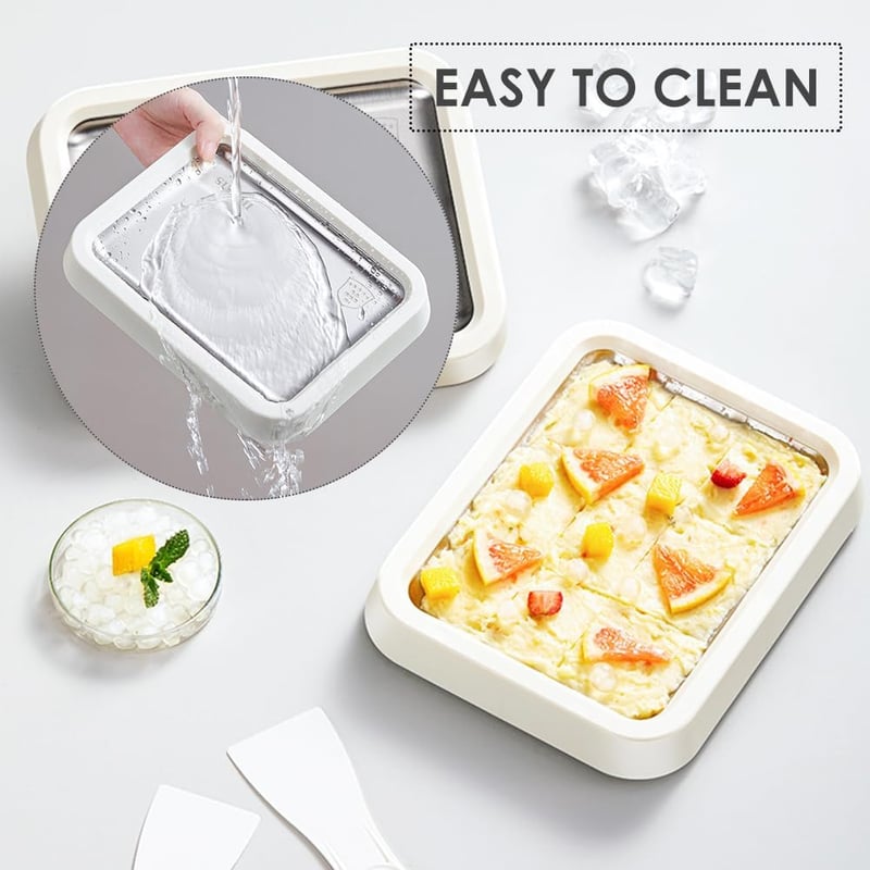 Helweet Fagylalt Készítő Lap 2 Spatulával - Jégkrém Roller Gép Házi Készítéshez
