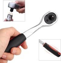 Cheie cu clichet reversibilă Helweet 1/4 inch, 72 dinți, cu eliberare rapidă, pentru reparații auto 3