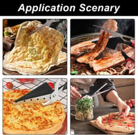 Helweet Pizzavágó Olló Rozsdamentes Acélból - Multifunkciós Konyhai Eszköz Pizzához, Palacsintához, Süteményhez, Salátához és Húshoz - Mosog 6