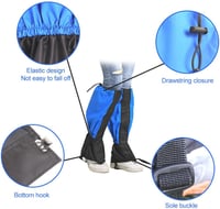 Helweet vízálló lábszárvédő gaiter, hó- és sárvédelem túrázáshoz, trekking és hegymászáshoz 3