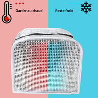 Hemiks Termotaška na obed 5,5 l, čierna, vodoodolná, s hliníkovou fóliou, izolovaná taška na desiatu do školy, kancelárie aj na piknik, pre ženy aj mužov 4
