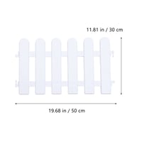 Hemoton Bijeli Plastični Rubnik za Vrt - 5 Komada Kutnih Elemenata za Gredice, Biljke - 50x30 cm Vinilna Palisadna Ploča za Uređenje Vrta 2