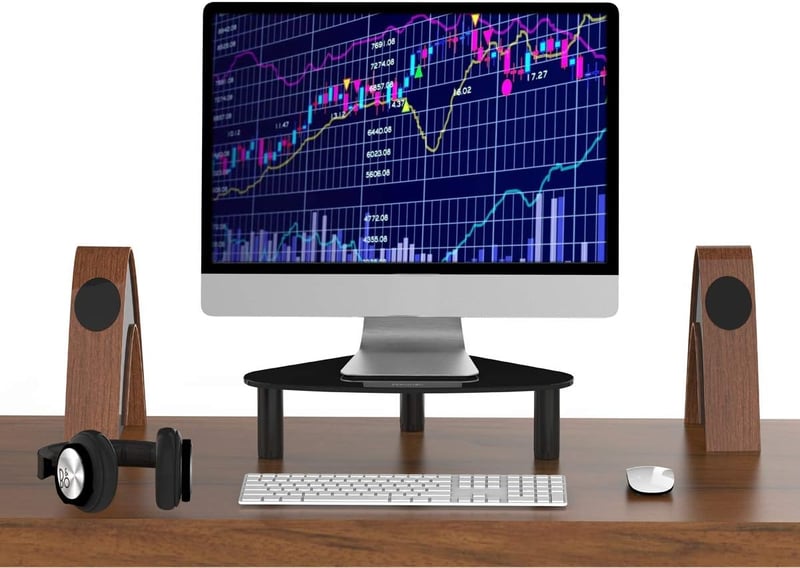 Hemudu háromszög alakú monitor és laptop képernyőemelő állvány ergonomikus PC képernyő alátét