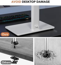 Hemudu monitorállvány 13-32", magasságállítható, forgatható, max. 35 kg - fehér 7