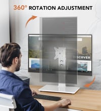 Hemudu monitorállvány 13-32", magasságállítható, forgatható, max. 35 kg - fehér 4