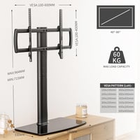 Hemudu Univerzális TV Állvány 40-86 Colos Forgó Bázis 110° Forgatható 6