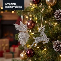 Glitter decorativ Hemway Craft 100g, extra grosier, 1 mm, argintiu, pentru artizanat și decorare 5